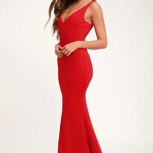 Lulu's Melora Red Sleeveless Maxi Dress